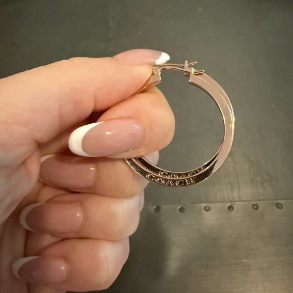 Coach Gold-Tone Hoop Earrings - Picture 2 of 2